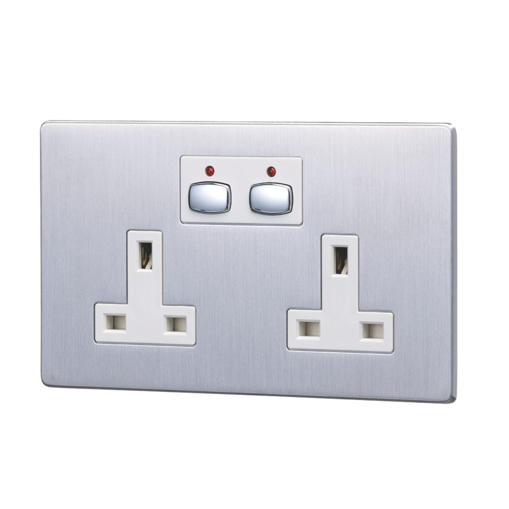 Energenie 13A 2-Gang SP Socket Brushed Steel Reviews