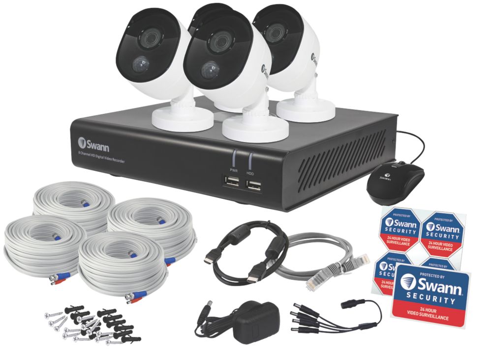 Swann SWDVK-844804V-UK 8-Channel 1080p CCTV DVR Kit & 4 Cameras