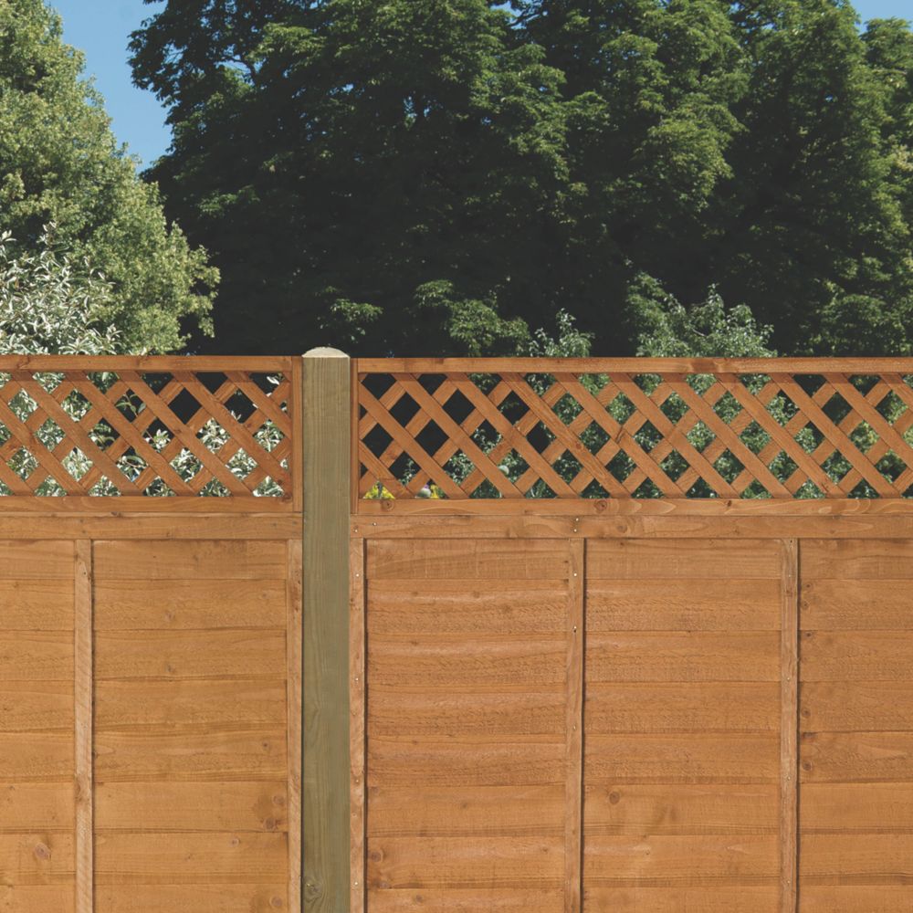 Forest Fence Topper Softwood Rectangular Trellis 6 X 1 3 Pack Trellis Screwfix Com