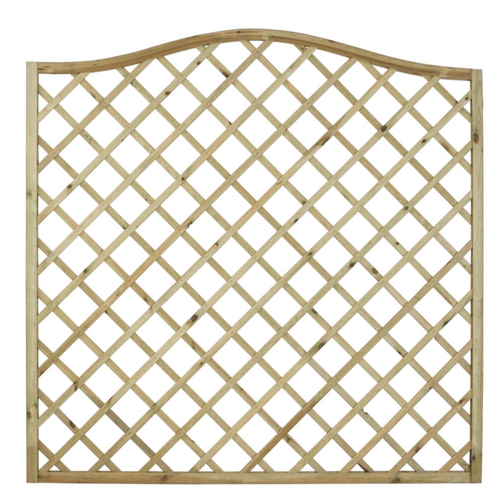 Forest Hamburg Open Lattice Fence Panels X 6 Pack Decorative