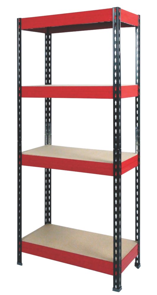 RB Boss Powder-Coated Boltless Freestanding Shelving 4-Tier 750 x 350 x 1600mm