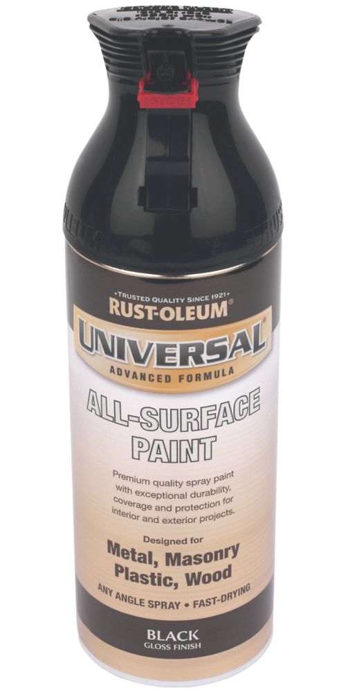 Rust-oleum Universal Spray Paint Gloss Black 400ml Reviews