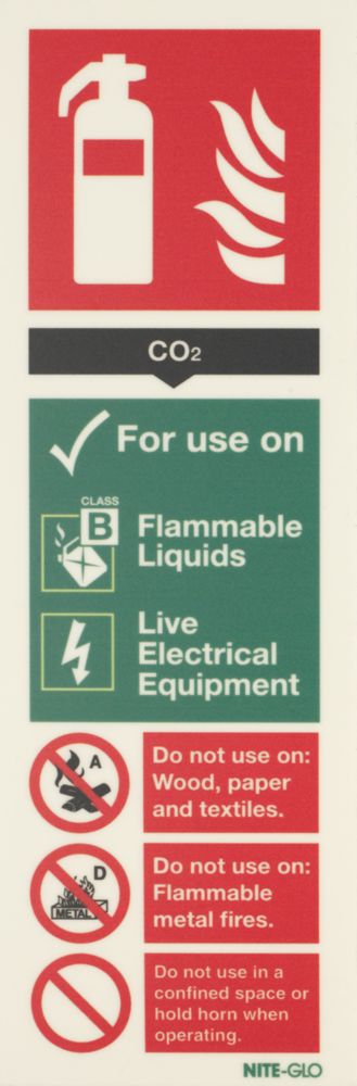 Nite-Glo CO2 Extinguisher Sign 300 x 100mm Reviews