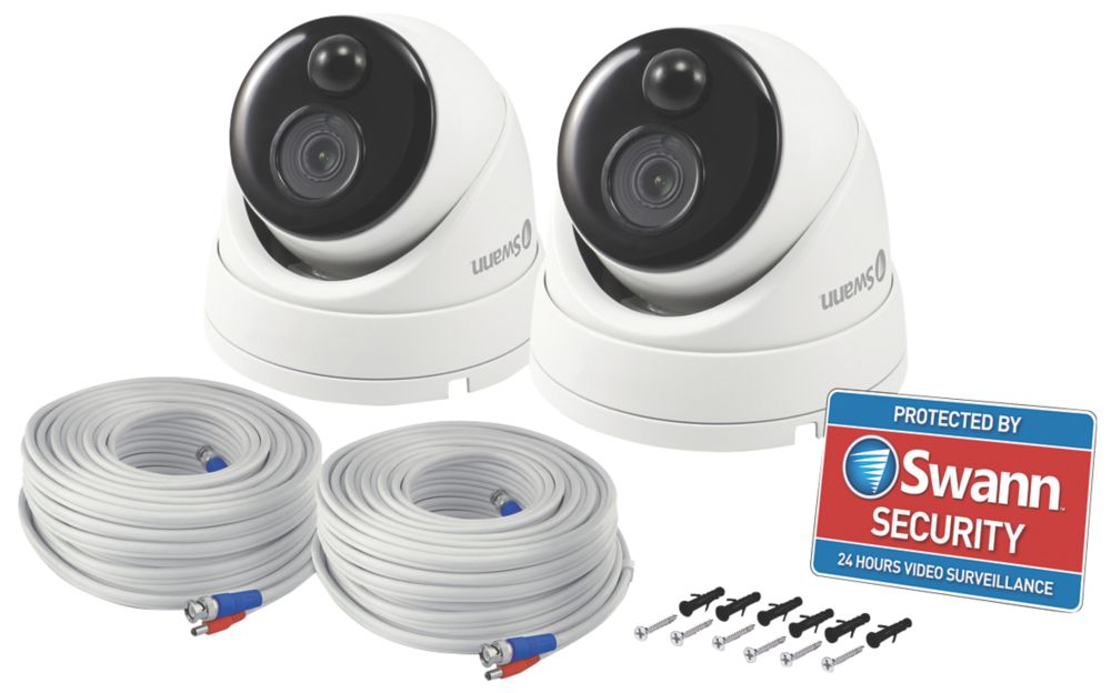 Swann SWPRO-5MPMSDPK2 5MP CCTV PIR Dome Camera Kit