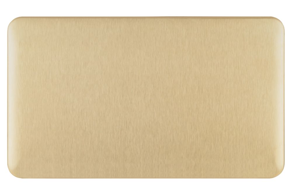 Schneider Electric Lisse Deco 2-Gang Blanking Plate Satin Brass