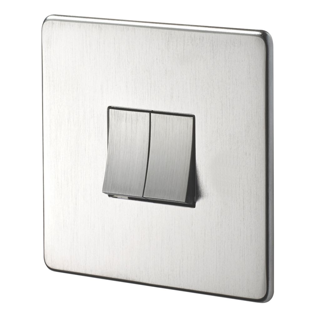 Brushed chrome light switches