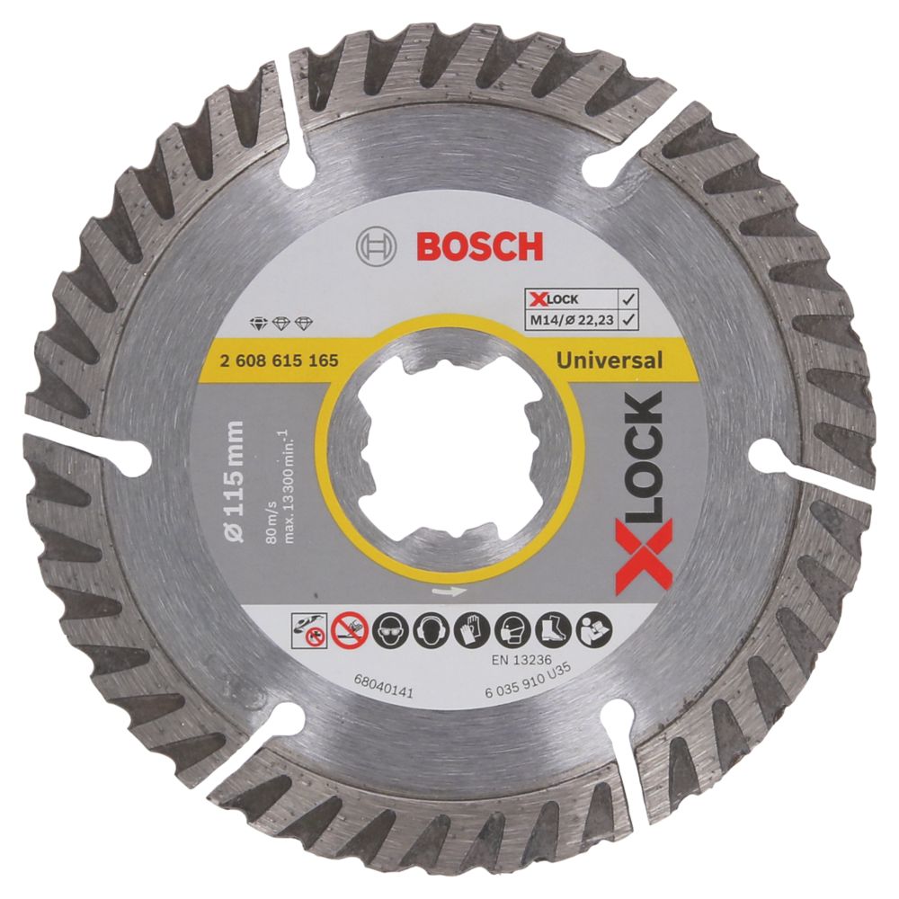 Bosch X Lock Concrete Stone Diamond Cutting Blade 115 X 22 23mm