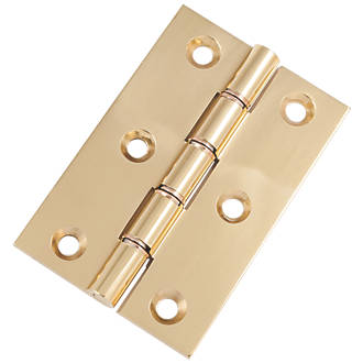 Polished Brass Double Phosphor Bronze Washered Hinges 76 x 51mm 2 Pack | Butt  Hinges | Screwfix.com