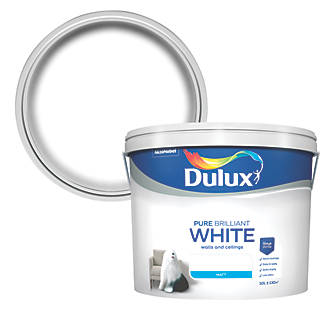Dulux Matt Emulsion Paint Pure Brilliant White 10ltr Emulsion