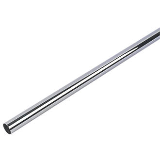 1195mm GTV Wardrobe Round Hanging Chrome Rail 25mm End Supports in various sizes 