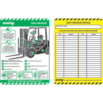 Scafftag Forklift Inserts 10 Pack Safety Signs Screwfix Com