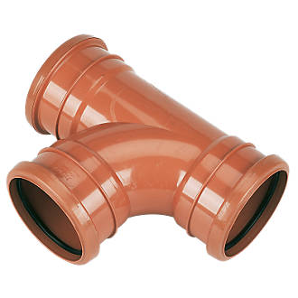 Underground Drainage 110mm Double Socket Coupler WITH Centre Stop 