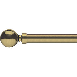 Details about   28mm Ceiling Fit Antique Brass Bay Window Curtain Pole For Eyelet Curtains 