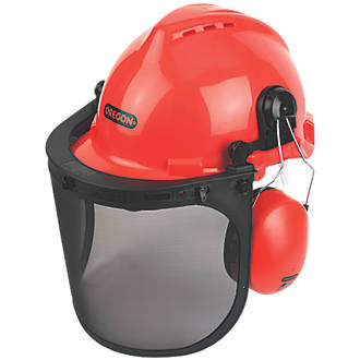 Forestry Safety Helmet Full Mesh Safety Face Mask Shield Screen Visor Hard Hat for Eye Face Protection Trimming & Logging Accessory 