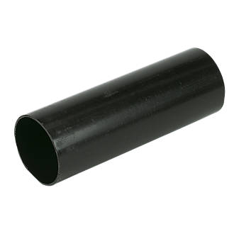 FLOPLAST 68mm Round Gutter Pipe Socket Black by FloPlast