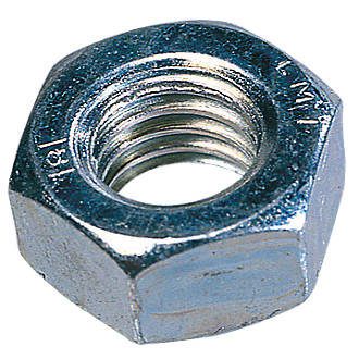 NutsPack of 10 BZP Steel Hex Nuts M10 10mm 