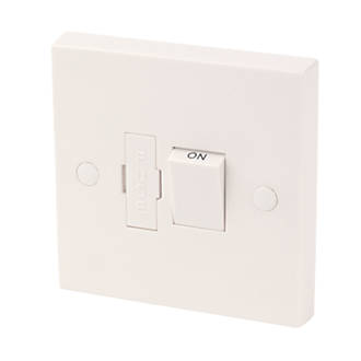 M Standard White 13A 13 Amp Switched Fused Spur Connection Unit Square Edge FCU 