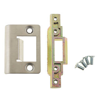 Matt Stainless Steel T Type Door Lock Latch Striker Strike Plate Pad Locking