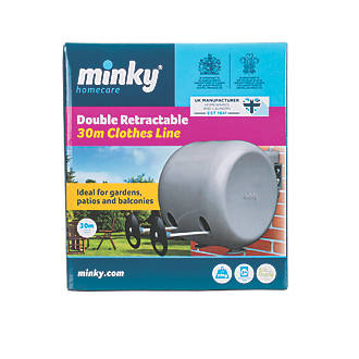 Minky Retractable Reel Washing Line 30m of drying space 