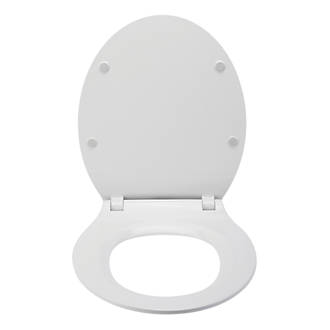 Croydex Canada Toilet Seat Adjustable Hinges Anti Bacterial White 