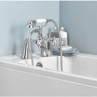 NEW SWIRL Traditional Deck-Mounted Bath Shower Bathroom Mixer Tap BT 3523 