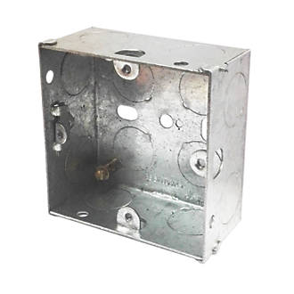 Twin Metal Box 35mm deep multiple knockouts adjustable lug Box of 5 