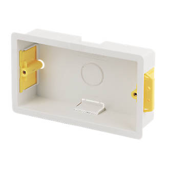 Double Gang Dry Lining Box c/w Fireproof Intumescent Gaskets 35mm & 44mm Deep 