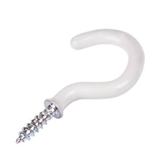 White #491380 Hillman 1 1/4" Cup Hook HPM#07828 4 packs of 2 