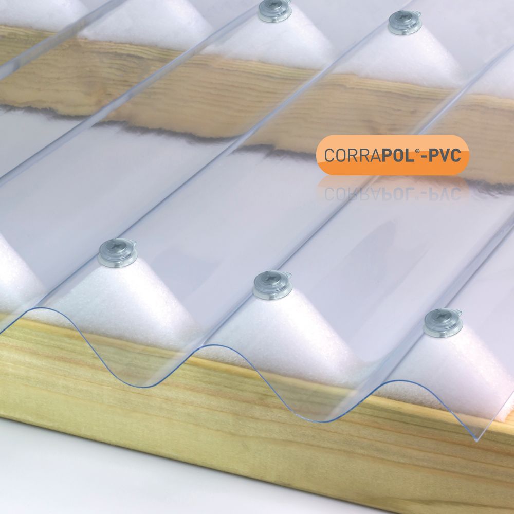 Corrapol Corrugated Pvc Roof Sheet Clear 2000 X 950mm Corrugated Sheets Screwfix Com