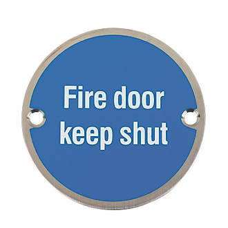 Fire Door Keep Clear Fire Door Signs Fire Door Keep Shut Metal Disc Signs 