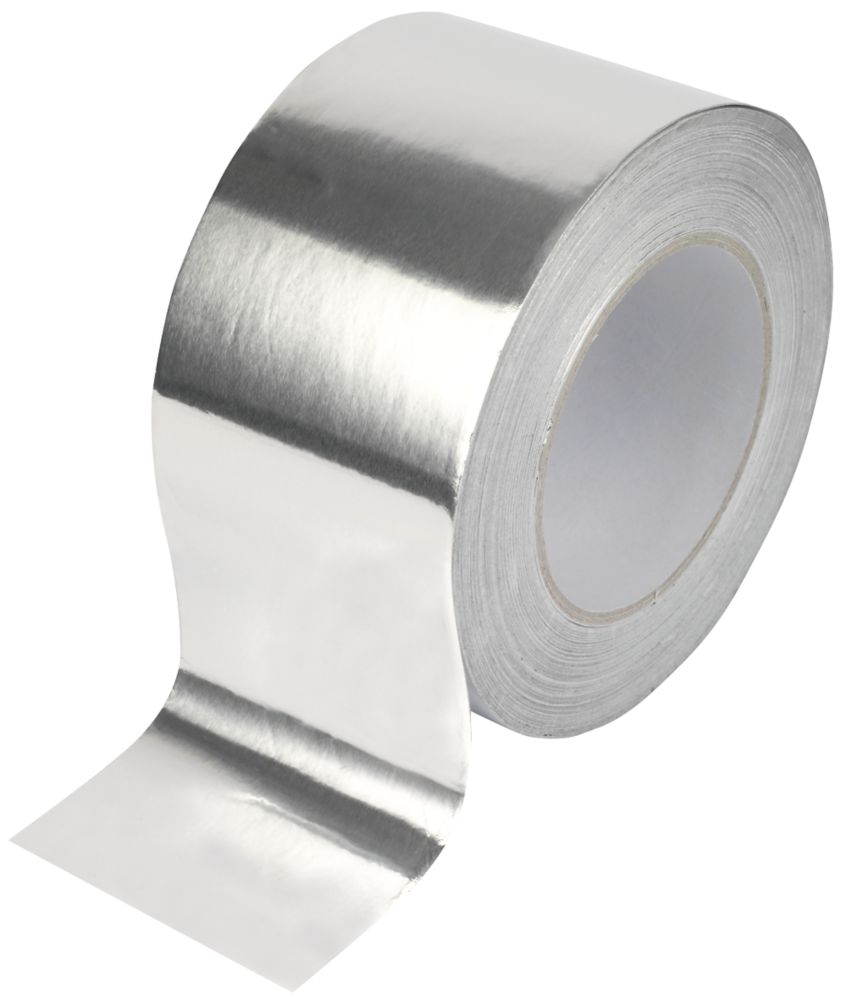Diall Aluminium Foil Tape Silver 45m X 75mm Building Tape Screwfix Com