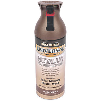 Rust Oleum Universal Spray Paint Metallic Aged Copper 400ml