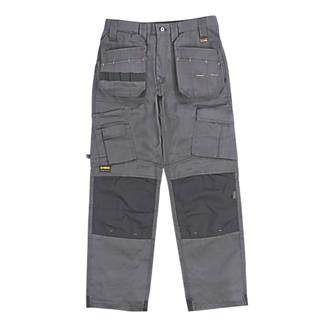 Men Work Cargo Trouser Grey & Black Pro Heavy Duty Multi Pockets W:34 L:29 