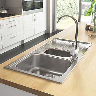Astracast Alto Kitchen Sink Stainless Steel 1 5 Bowl 980 X 510mm