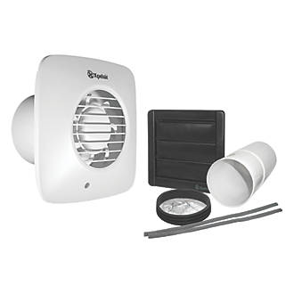 xpelair dx100ps 6 7w bathroom extractor fan with pullcord white 240v