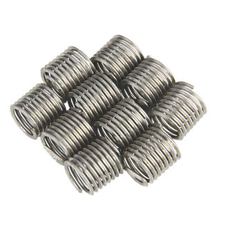 2D 20Pcs Thread Repair M12 x 1.75 Wire Threaded Insert Nut Coiled Wire Extension Consumables for Automotive Furniture Decoration 