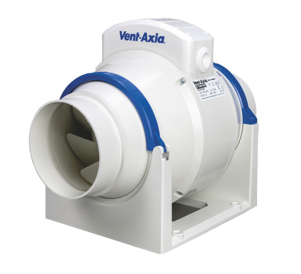 Vent Axia Acm100t 21w In Line Bathroom Extractor Fan Bathroom Extractor Fans Screwfix Com