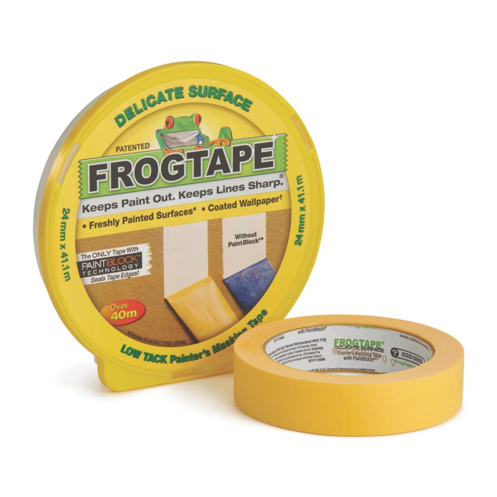 Frogtape Painters Delicate Surface Masking Tape 41m X 24mm Masking Tape Screwfix Com