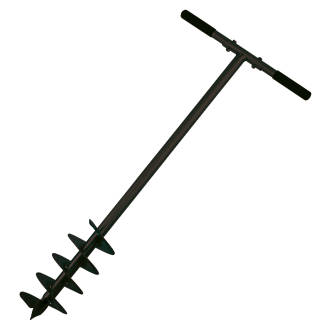 LeeMas Inc 10 in Earth Auger Bit Replacement Fits Most Hand-held Post-Hole Diggers with 3/4 Shaft for Maximum Digging Performance 