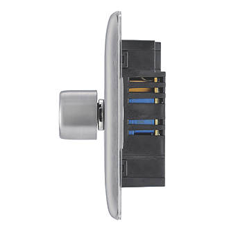 Details about   BG Nexus Metal Stainless Brushed Steel Double Dimmer LED NBS82P 2 Gang 2 Way 
