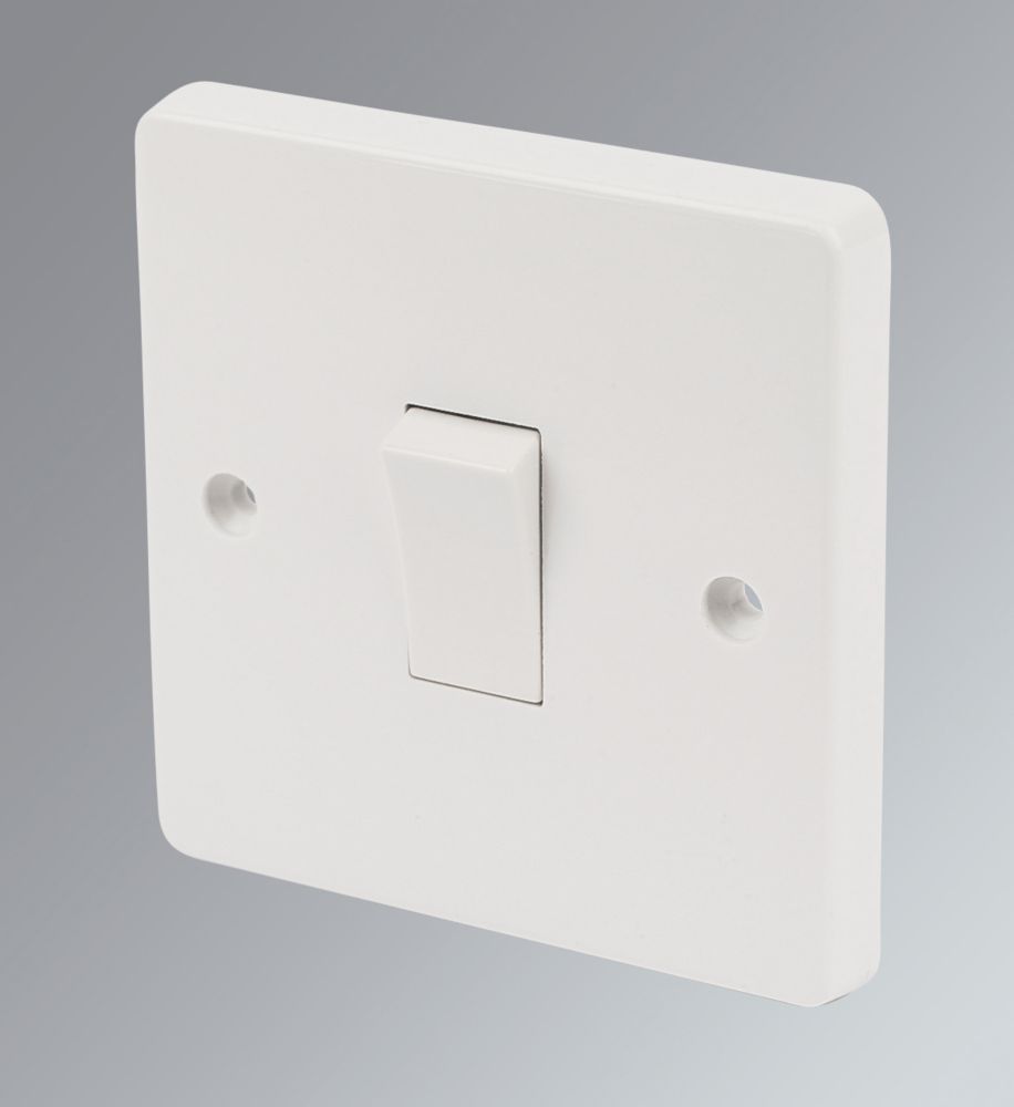 Crabtree Capital 10ax 1 Gang 1 Way Light Switch White Switches Sockets Screwfix Com