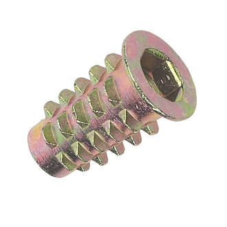 Insert nut threaded insert anchor for wood & chipboard M6 x 20mm pack of 50 