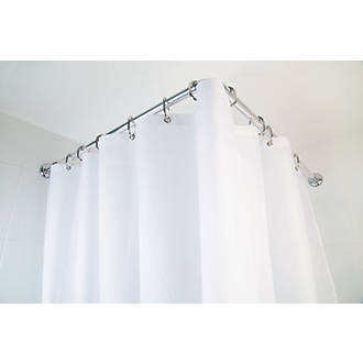 Croydex Straight Shower Curtain Rail, Shower Curtains Builders Warehouse