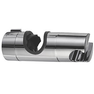 B4U New 25mm Shower Riser Rail Height Adjuster Bracket Chrome & White 