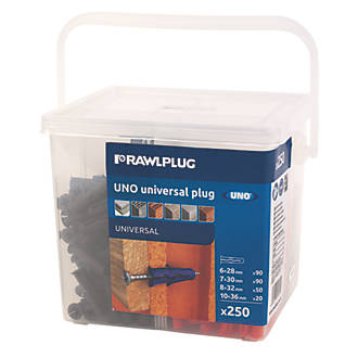 M8 x 40mm Nylon Wall Plugs Universal Plug Rawl Plug Box of 1000 