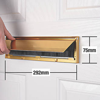 Stormguard Internal Letter Box Cover with Flap Gold