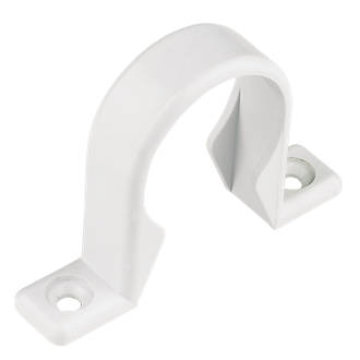 Soil Pipe Bracket 32mm White Waste Pipe Clamp with Screw Drain Tube Holder 
