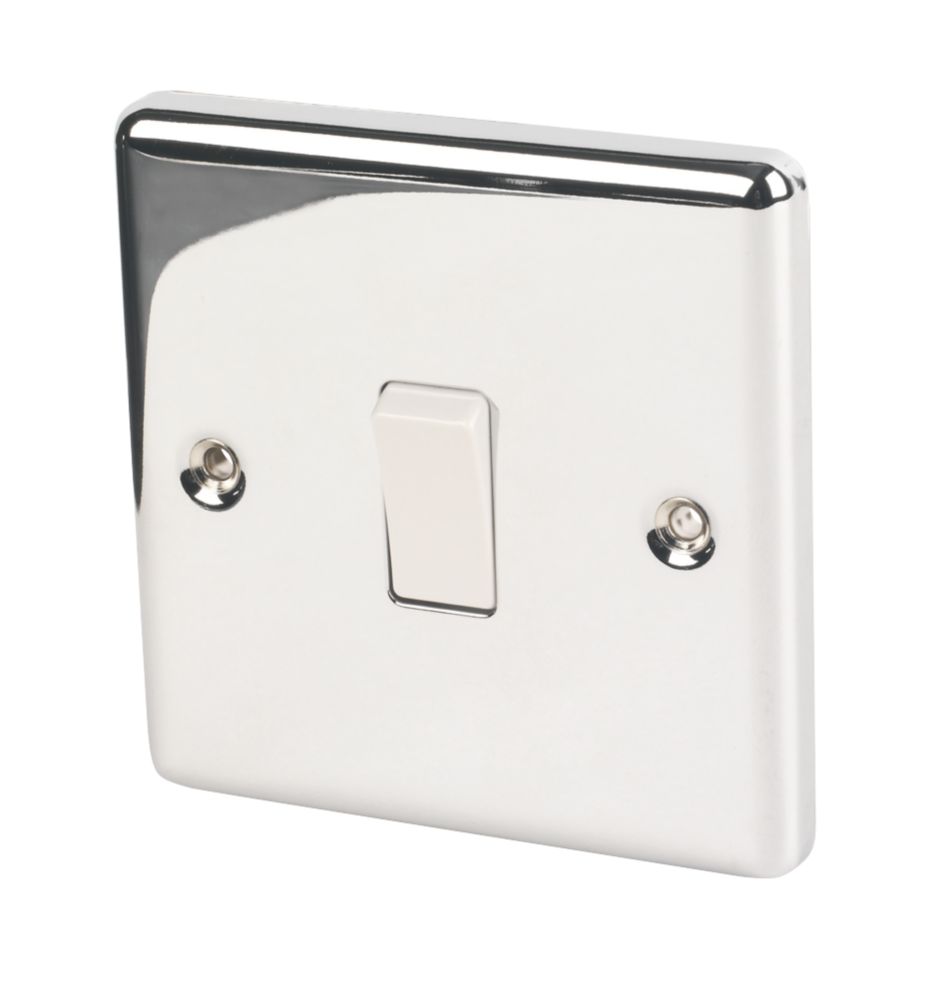 Lap 10ax 1 Gang 2 Way Light Switch Polished Chrome With White Inserts Switches Screwfix Com