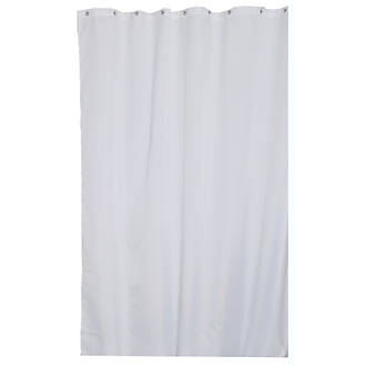 Croydex Textile Shower Curtain White, Is Polyester Safe For Shower Curtain