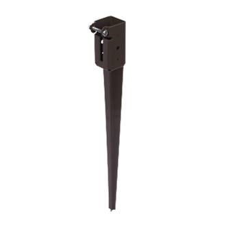 Pack of 2 Timber Fence Post Spike Drive Down Anchor Support Galvanised 75 x 600mm 